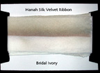 Bridal Ivory Velvet Ribbon